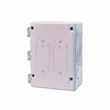 Angled front view of the Bromic Heating Smart-Heat On/Off 1-Channel and 2-Channel Control Module, showing its compact, weather-resistant enclosure for outdoor use.