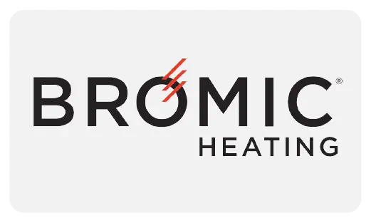The Bromic Heating logo featuring the brand name in black and red and with a heat icon, representing their luxury outdoor heating products.