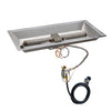 Outdoor GreatRoom Company 12" x 24" Linear Crystal Fire Plus Gas Burner - CFP1224-B