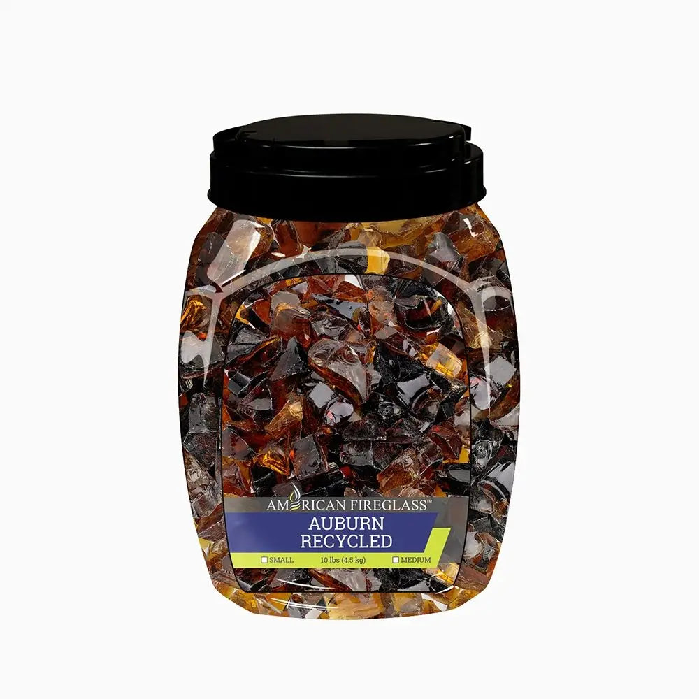 Medium-Sized Recycled Auburn Fire Glass by American Fire Products