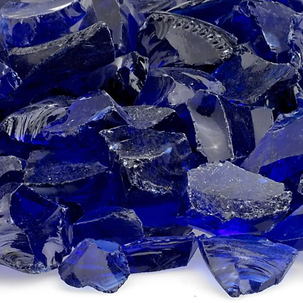 Medium-Sized Recycled Dark Blue Fire Glass by American Fire Products