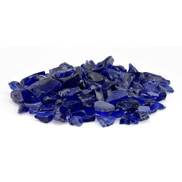 Medium-Sized Recycled Dark Blue Fire Glass by American Fire Products