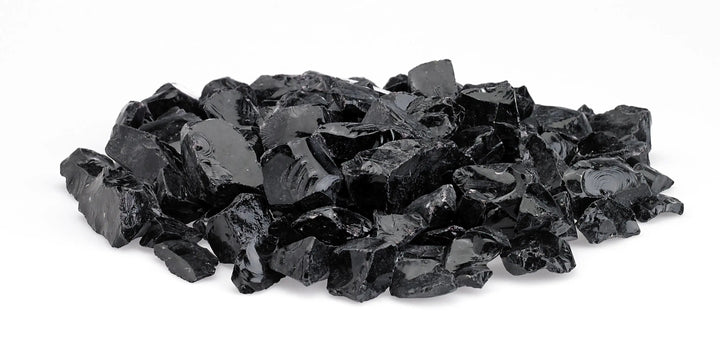Medium-Sized Recycled Onyx Fire Glass by American Fire Products