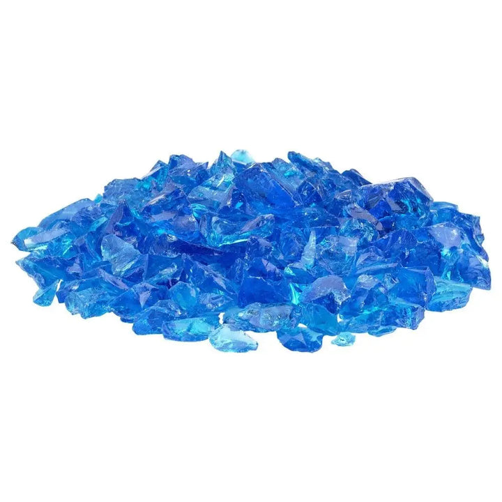 Medium-Sized Recycled Turquoise Fire Glass by American Fire Products