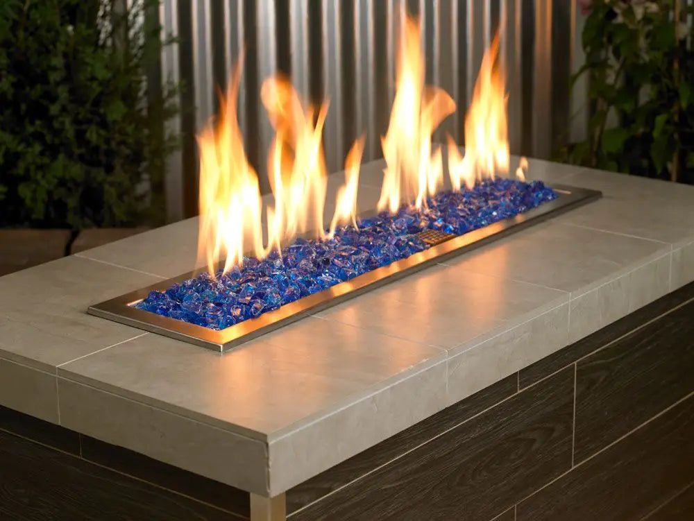 Medium-Sized Recycled Turquoise Fire Glass by American Fire Products
