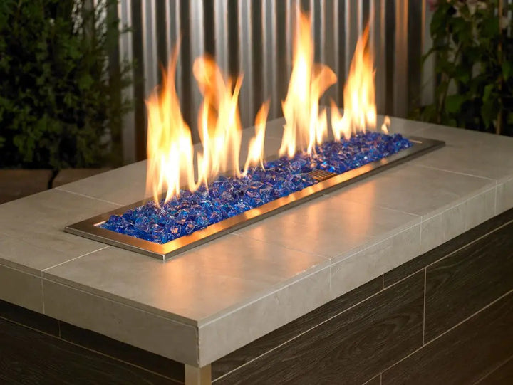 Medium-Sized Recycled Turquoise Fire Glass by American Fire Products
