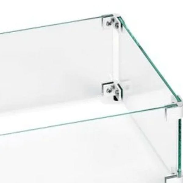 The Outdoor Plus Rectangular Tempered Glass Wind Guard