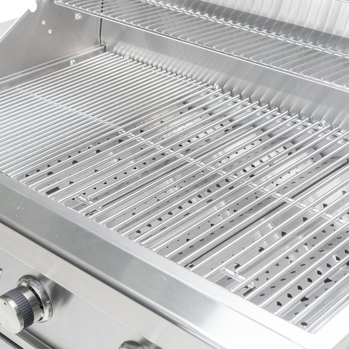 36" Stainless Steel Commercial 3-Burner Built-In Natural Gas Grill with Built-In 1-Hour Timer by Videl Grills