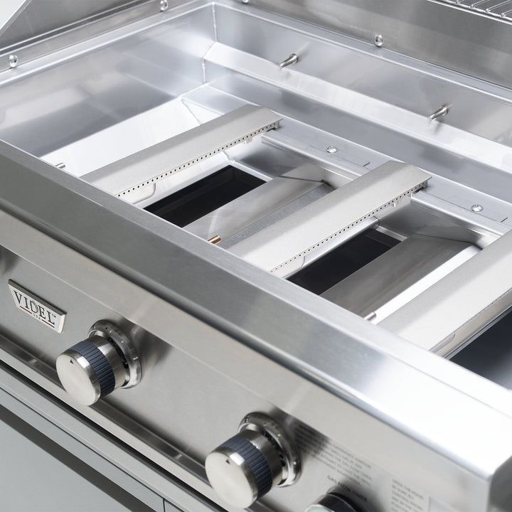36" Stainless Steel Commercial 3-Burner Built-In Natural Gas Grill with Built-In 1-Hour Timer by Videl Grills