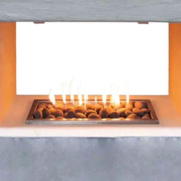 The Outdoor Plus Ready to Finish Rectangular Outdoor Fireplace for DIY