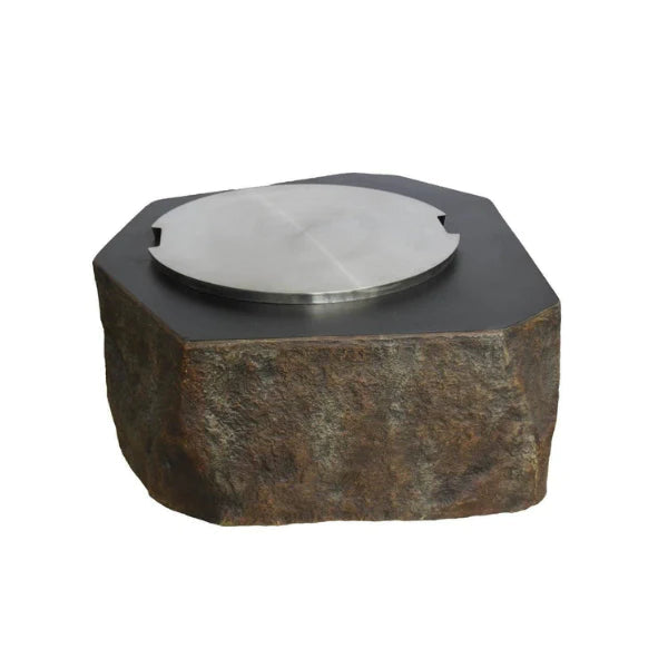 36" x 16" Hexagon Columbia Concrete Fire Pit by Elementi