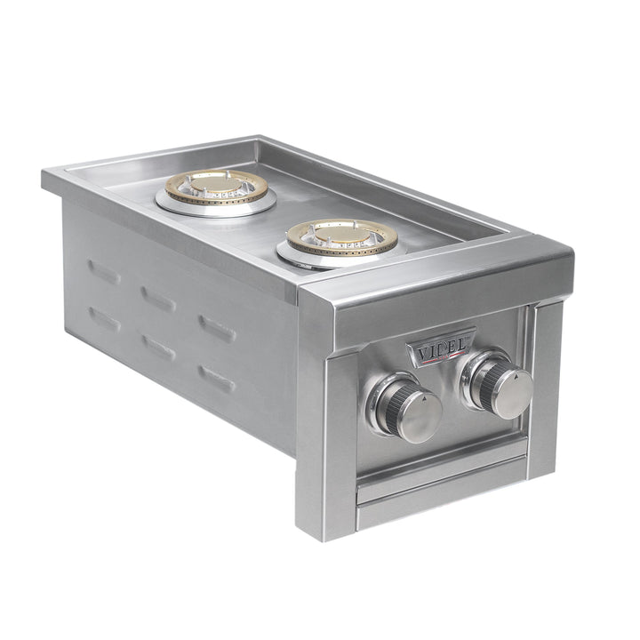 13" Stainless Steel Double Side Burner Natural Gas by Videl Grills