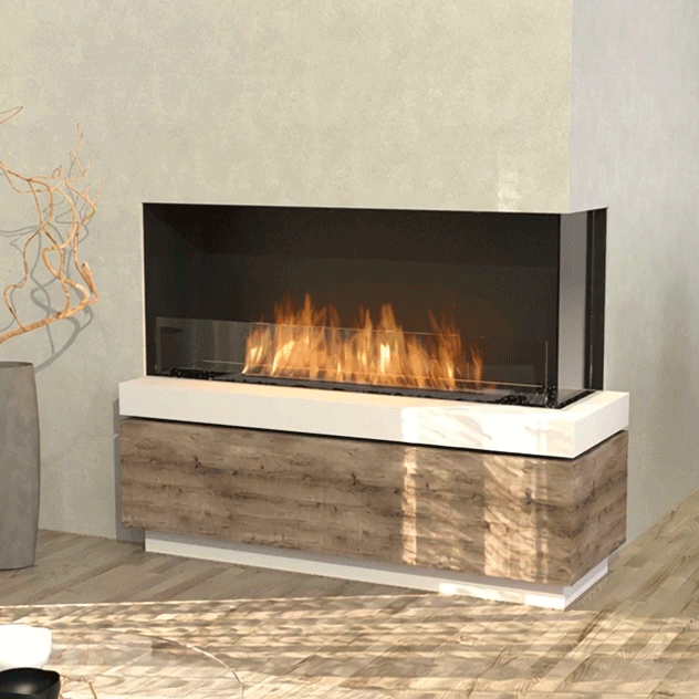 EcoSmart Fire Flex Right Corner Bioethanol Fireplace Insert