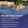 Rectangle Glass Flame Guard for 24" x 8" Drop-In Pan by American Fire Products