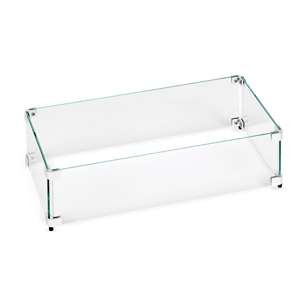 Rectangle Glass Flame Guard for 30" x 10" Drop-In Pan by American Fire Products