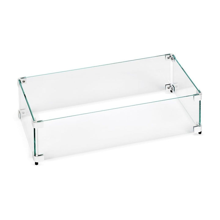 Rectangle Glass Flame Guard for 30" x 10" Drop-In Pan by American Fire Products