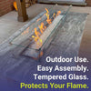 Linear Glass Flame Guard for 30" x 6" Linear Drop-In Pan by American Fire Products