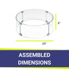 Round Glass Flame Guard for 19" Round Drop-In Pan by American Fire Products