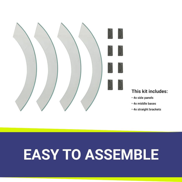 Round Glass Flame Guard for 19" Round Drop-In Pan by American Fire Products