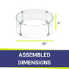 Round Glass Flame Guard for 25" Round Drop-In Pan by American Fire Products