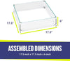 Square Glass Flame Guard for 12" Square Drop-In Pan by American Fire Products