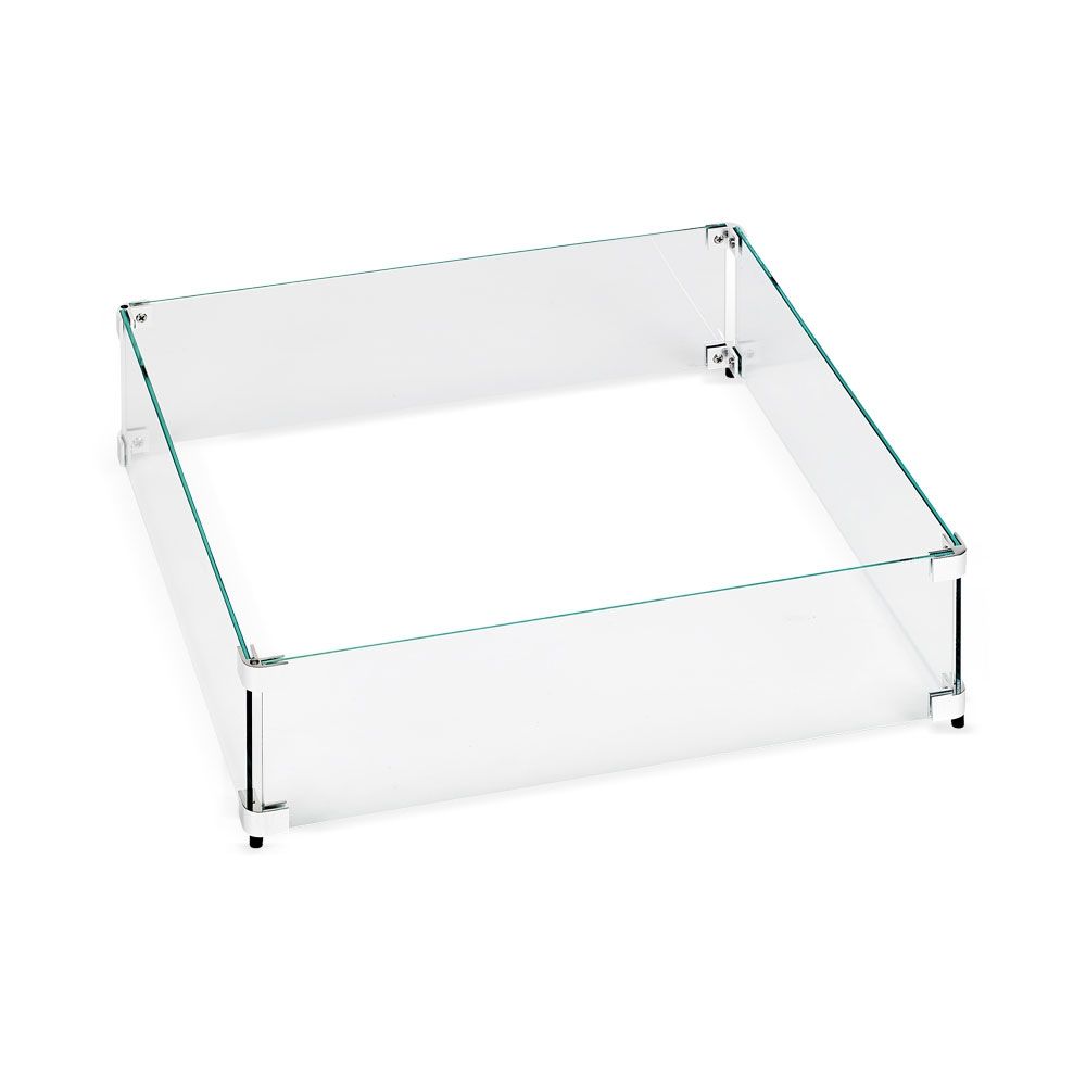 Square Glass Flame Guard for 30" Square Drop-In Pan by American Fire Products