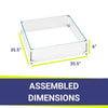 Square Glass Flame Guard for 30" Square Drop-In Pan by American Fire Products