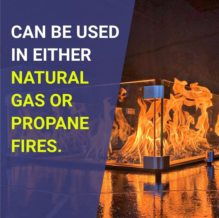 Square Glass Flame Guard for 30" Square Drop-In Pan by American Fire Products