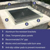 Square Glass Flame Guard for 30" Square Drop-In Pan by American Fire Products