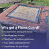 Square Glass Flame Guard for 30" Square Drop-In Pan by American Fire Products