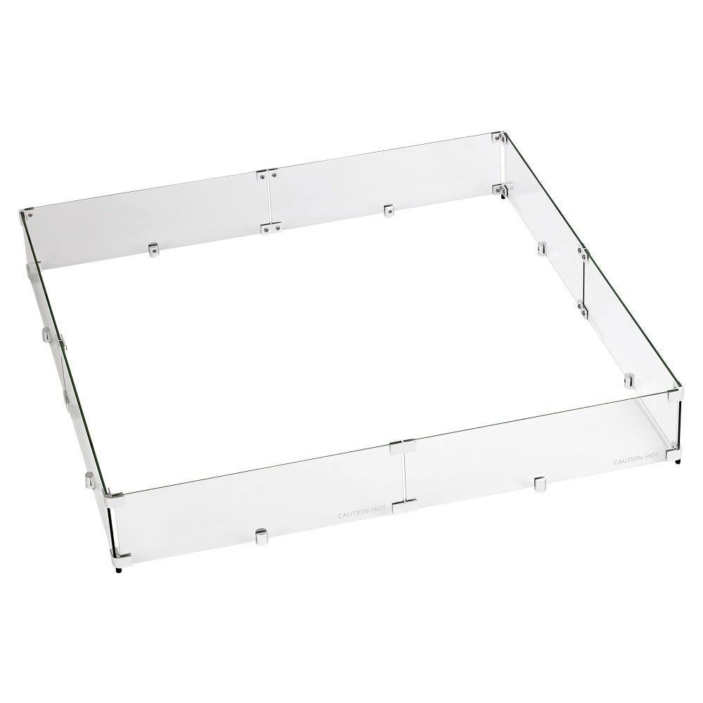 Square Glass Flame Guard for 36" Square Drop-In Pan by American Fire Products