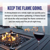 Square Glass Flame Guard for 36" Square Drop-In Pan by American Fire Products