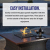 Square Glass Flame Guard for 36" Square Drop-In Pan by American Fire Products