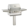 Fire Magic Charcoal In-Ground Post Mount Grill standing on a white background