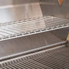 closeup of teh wire racking on the Fire Magic Charcoal In-Ground Post Mount Grill