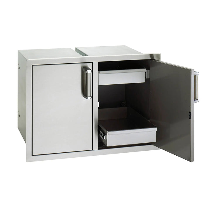Fire Magic Premium Double Doors with 2 Dual Drawers on a white background