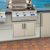 Fire Magic Premium Double Doors with 2 Dual Drawers built into an outdoor cooking area to look stylish and flush