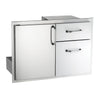 Fire Magic Select Access Door with Double Drawers on a white background at an angle