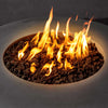 45" Round Gravity Concrete (GFRC) Fire Pit - Natural Gas - Push Button Spark Ignition - Graphite by Starfire Designs