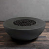 45" Round Gravity Concrete (GFRC) Fire Pit - Natural Gas - Match Lit Ignition - Graphite by Starfire Designs