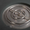 45" Round Gravity Concrete (GFRC) Fire Pit - Natural Gas - Match Lit Ignition - Graphite by Starfire Designs