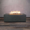 48" x 32" Rectangle Gravity Concrete (GFRC) Fire Pit - Natural Gas - 110V CSA Hi/Lo Electronic Ignition System w/Bluetooth & Handheld Remote - Graphite by Starfire Designs