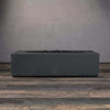 60" x 24" Rectangle Gravity Concrete (GFRC) Fire Pit - Propane Gas Hardline - Flame Sense with Spark Ignition System - Graphite by Starfire Designs