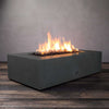 60" x 32" Rectangle Gravity Concrete (GFRC) Fire Pit - Natural Gas - 110V CSA On/Off Electronic Ignition System - Graphite by Starfire Designs