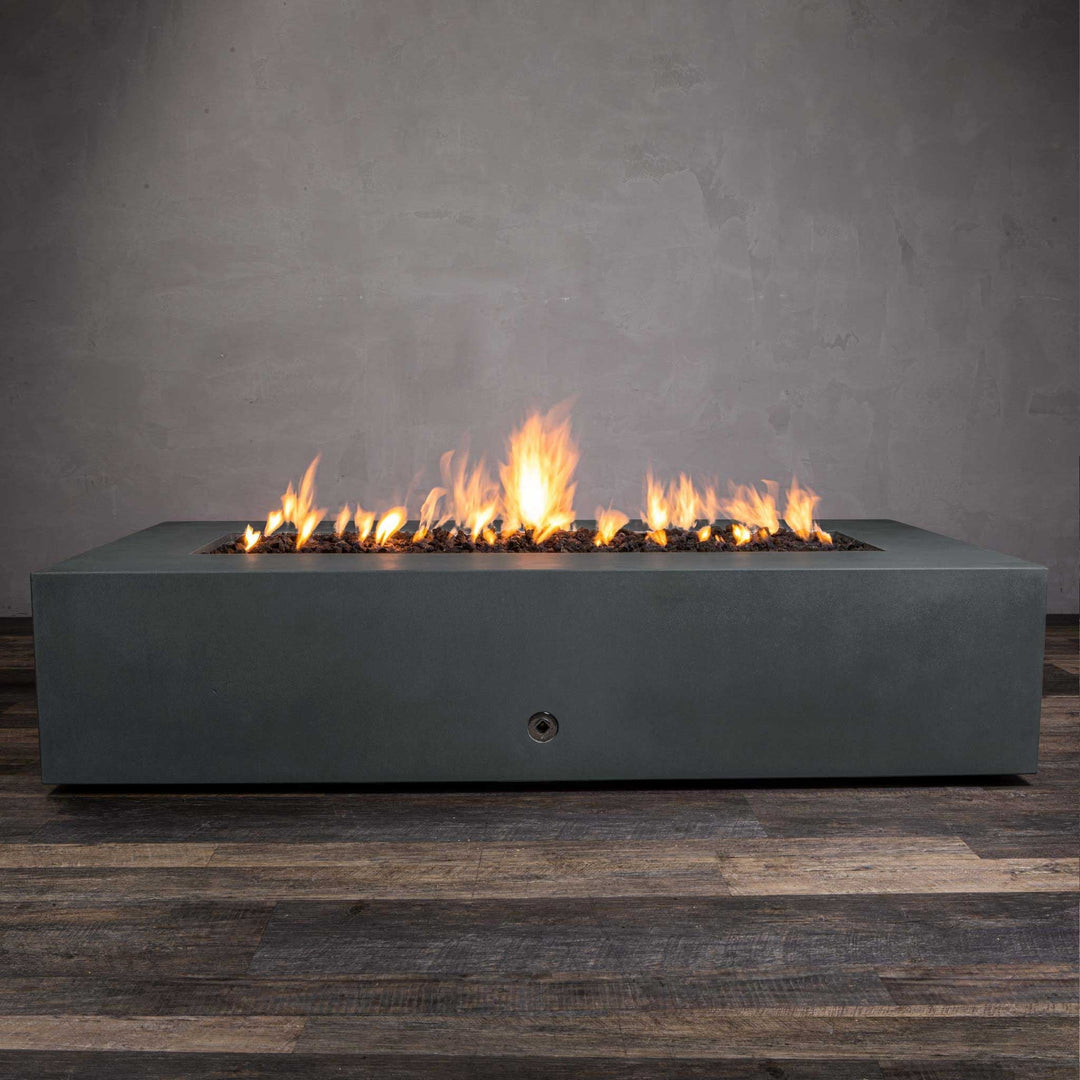 72" x 38" Rectangle Gravity Concrete (GFRC) Fire Pit by Starfire Designs