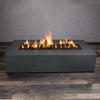 72" x 38" Rectangle Gravity Concrete (GFRC) Fire Pit - Natural Gas - 110V CSA On/Off Electronic Ignition System - Graphite by Starfire Designs