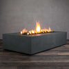 72" x 38" Rectangle Gravity Concrete (GFRC) Fire Pit - Natural Gas - 110V CSA On/Off Electronic Ignition System - Graphite by Starfire Designs