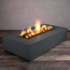 72" x 38" Rectangle Gravity Concrete (GFRC) Fire Pit - Natural Gas - 110V CSA On/Off Electronic Ignition System - Graphite by Starfire Designs