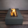 72" x 38" Rectangle Gravity Concrete (GFRC) Fire Pit - Natural Gas - 110V CSA On/Off Electronic Ignition System - Graphite by Starfire Designs