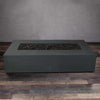 72" x 38" Rectangle Gravity Concrete (GFRC) Fire Pit - Natural Gas - 110V CSA On/Off Electronic Ignition System - Graphite by Starfire Designs